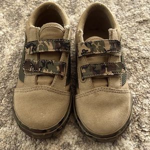 Toddler boy vans tan with Camo